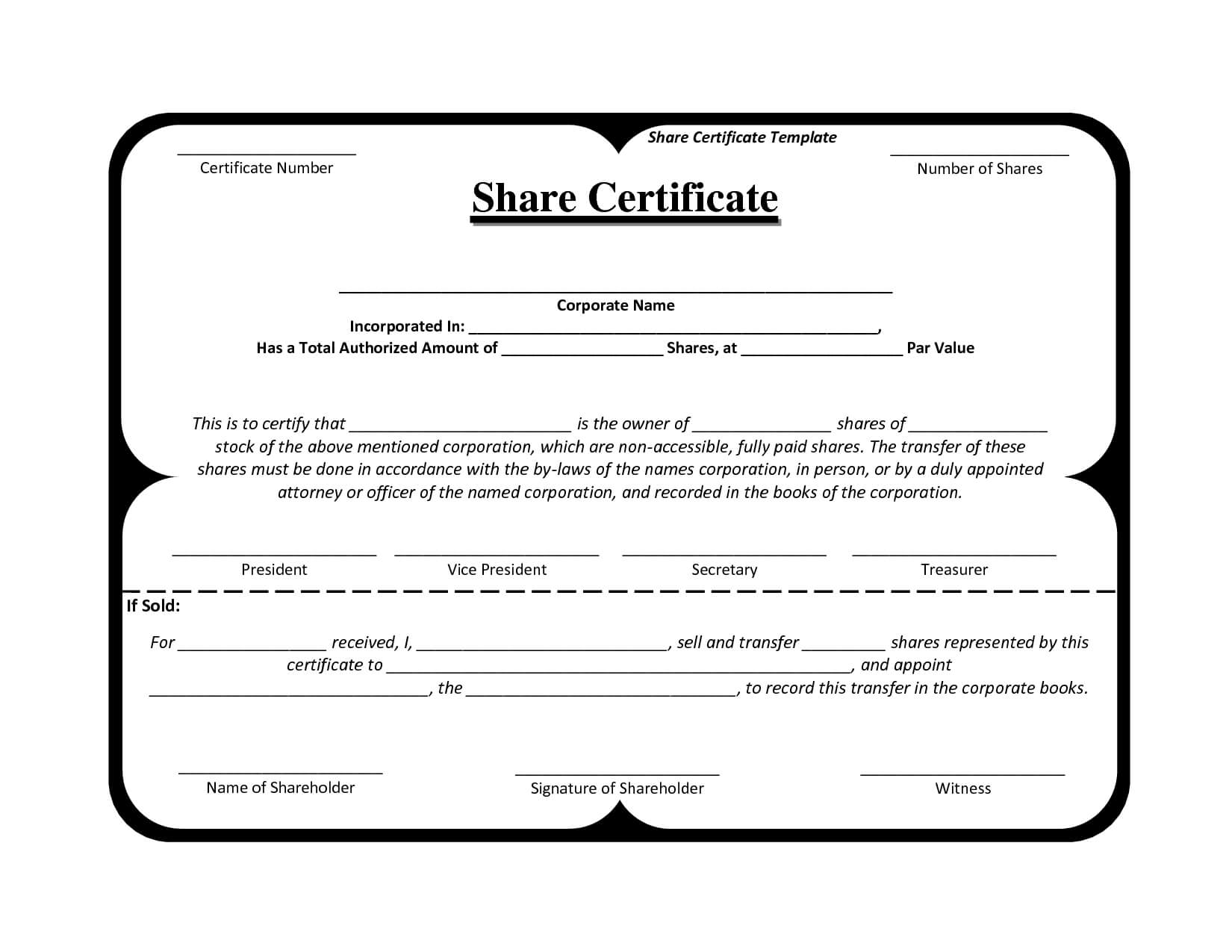 Template Share Certificate Rbscqi9V | Certificate Templates For Template For Share Certificate