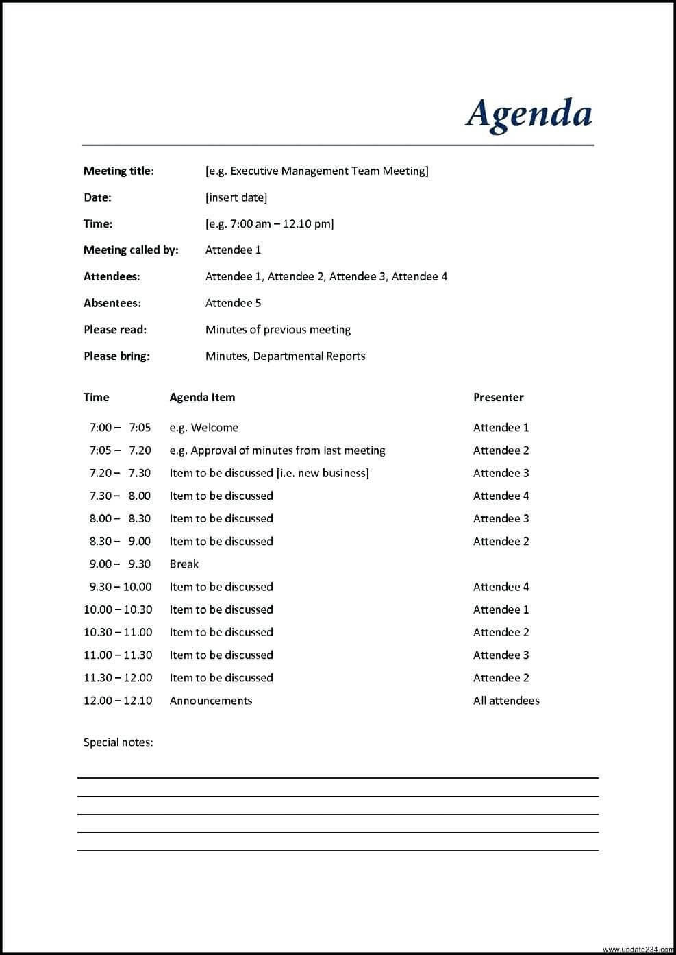Template: Template Meeting Throughout Meeting Template Ideas For Free Meeting Agenda Templates For Word