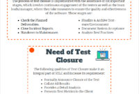 Test Closure:why It's Required? in Test Closure Report Template