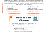 Test Closure:why It's Required? pertaining to Test Exit Report Template