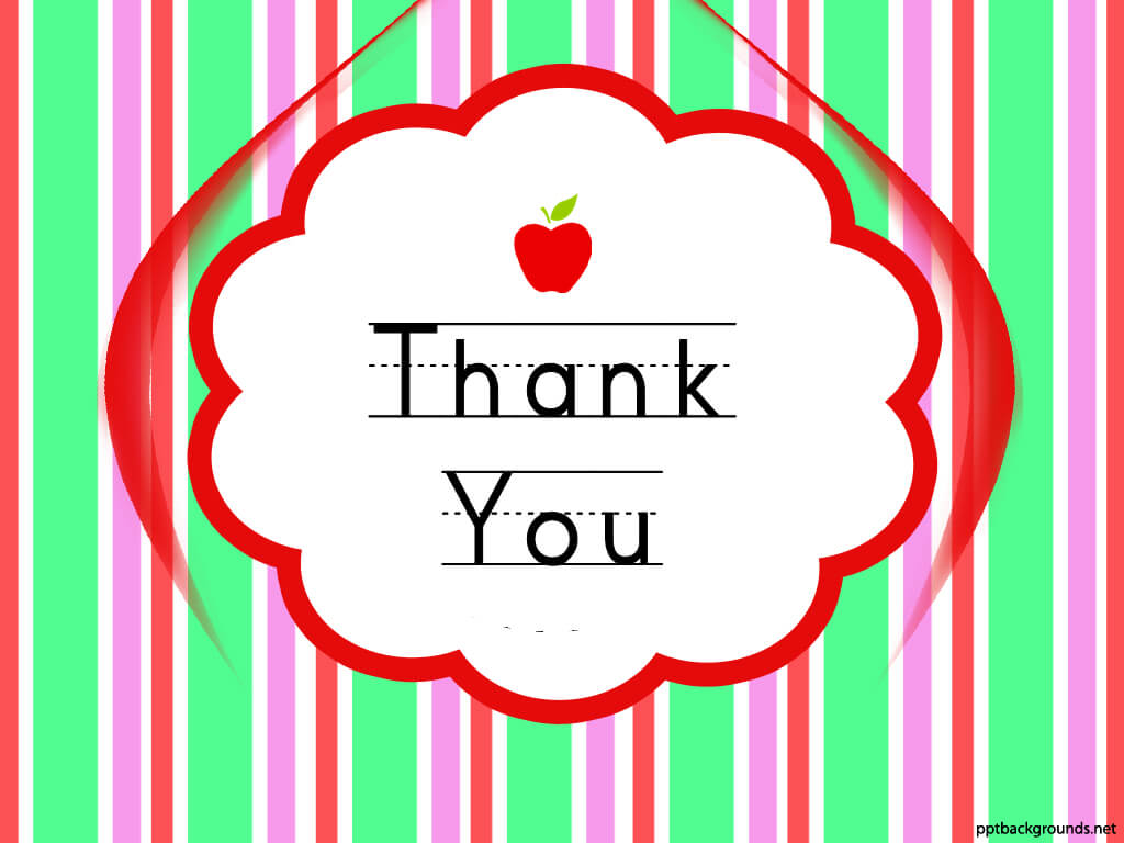 Thank You Cards For Teachers Backgrounds For Powerpoint In Thank You Card For Teacher Template