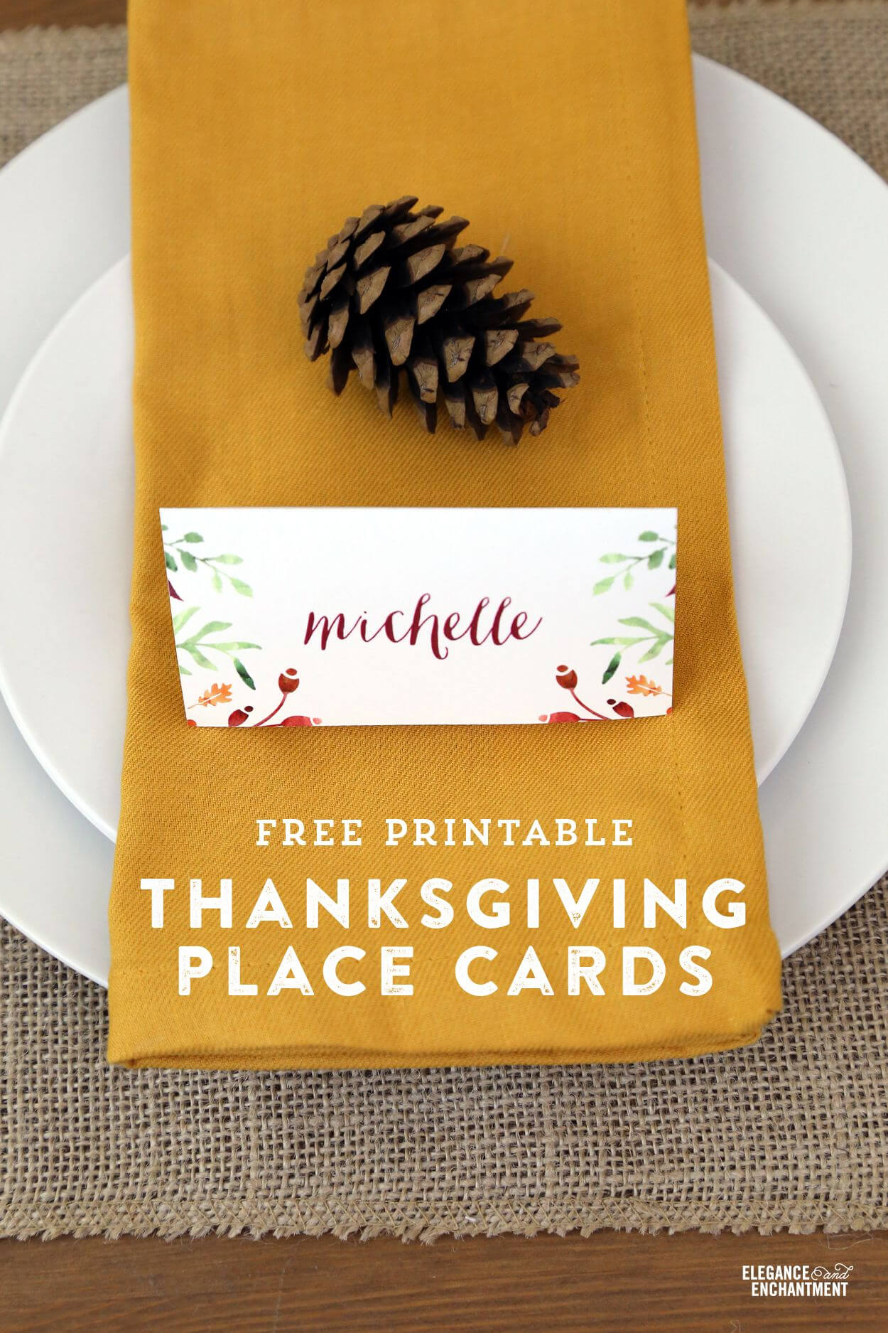 Thanksgiving Place Card And Tent Card Printables Intended For Thanksgiving Place Card Templates