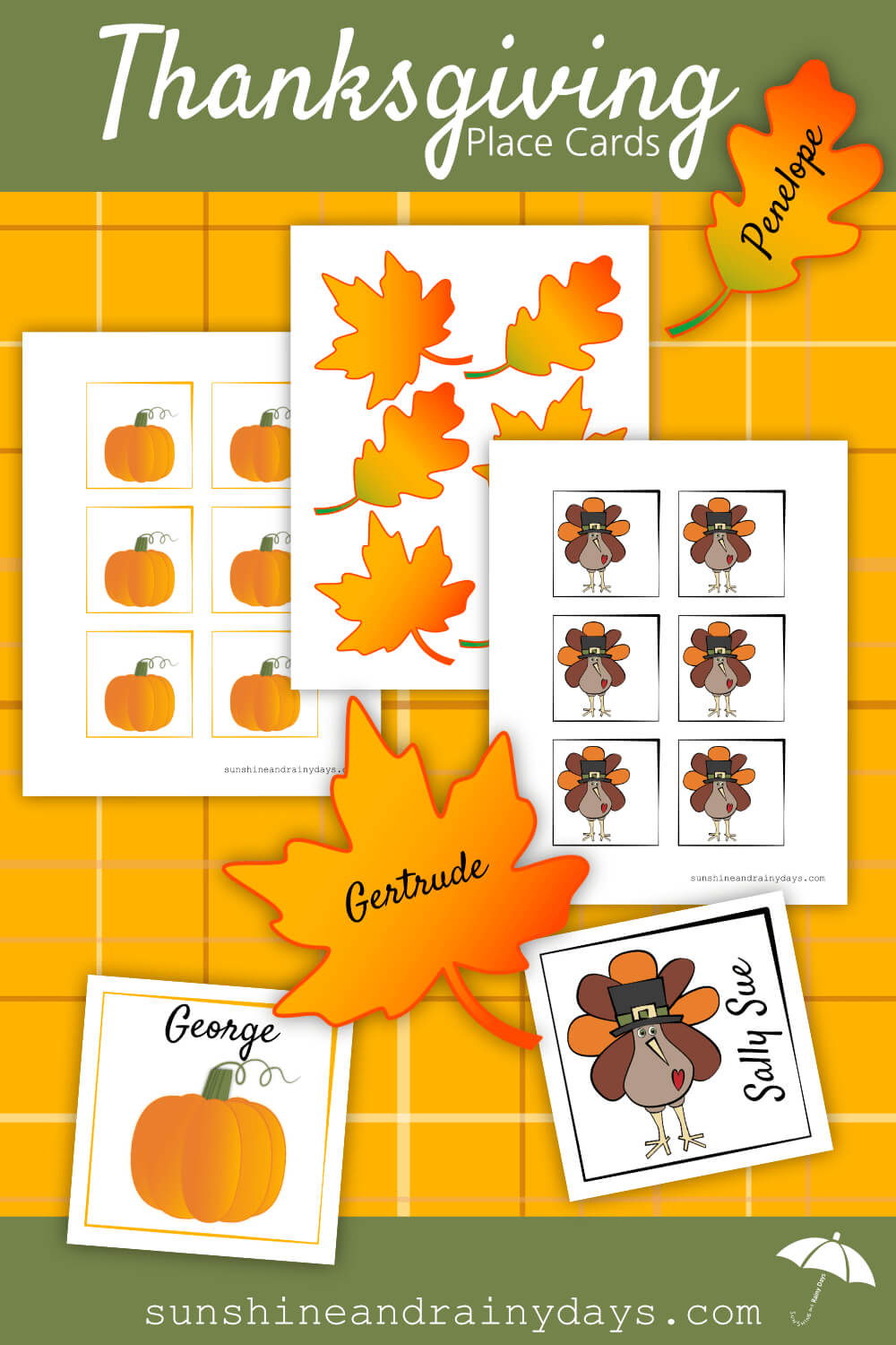 Thanksgiving Place Card Printable | Thanksgiving Place Cards Regarding Thanksgiving Place Card Templates