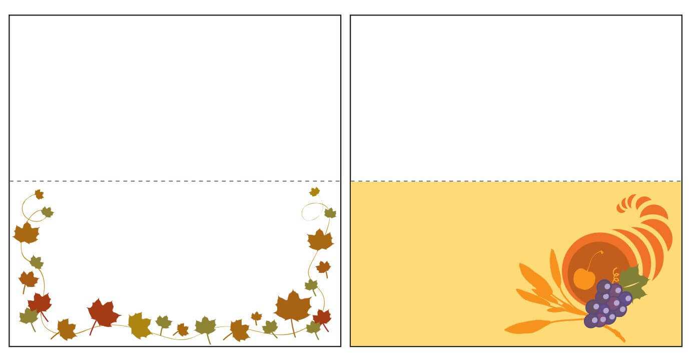 Thanksgiving Place Card Templates Gallery - Free Templates Ideas With Regard To Thanksgiving Place Card Templates