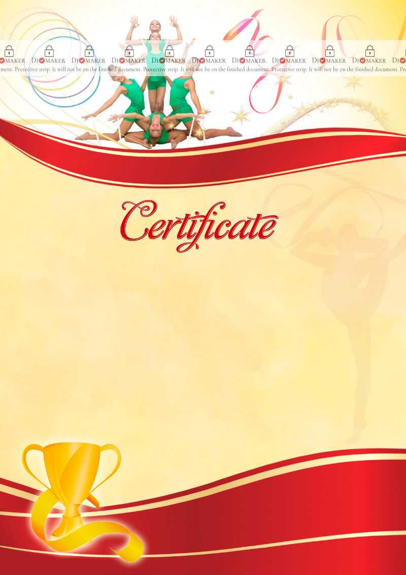 The Certificate Template «Rhythmic Gymnastics» - Dimaker Pertaining To Gymnastics Certificate Template