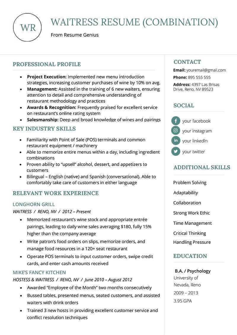 The Marvellous The Combination Resume: Examples, Templates Regarding Combination Resume Template Word