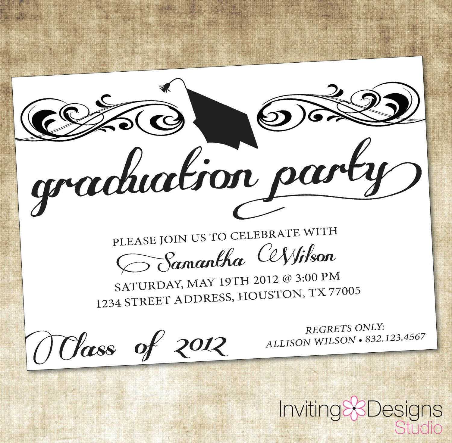 Themes College Graduation Invitations Free Printable As Well For Graduation Party Invitation Templates Free Word