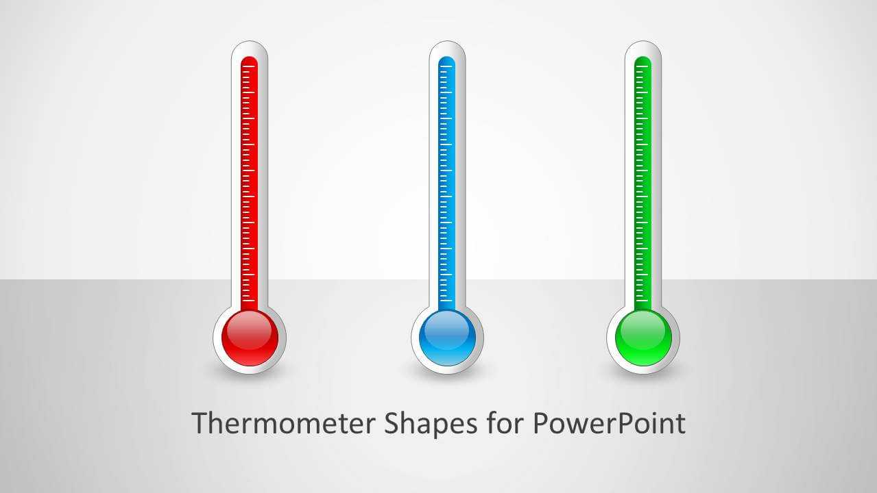 Thermometer Shapes For Powerpoint In Thermometer Powerpoint Template