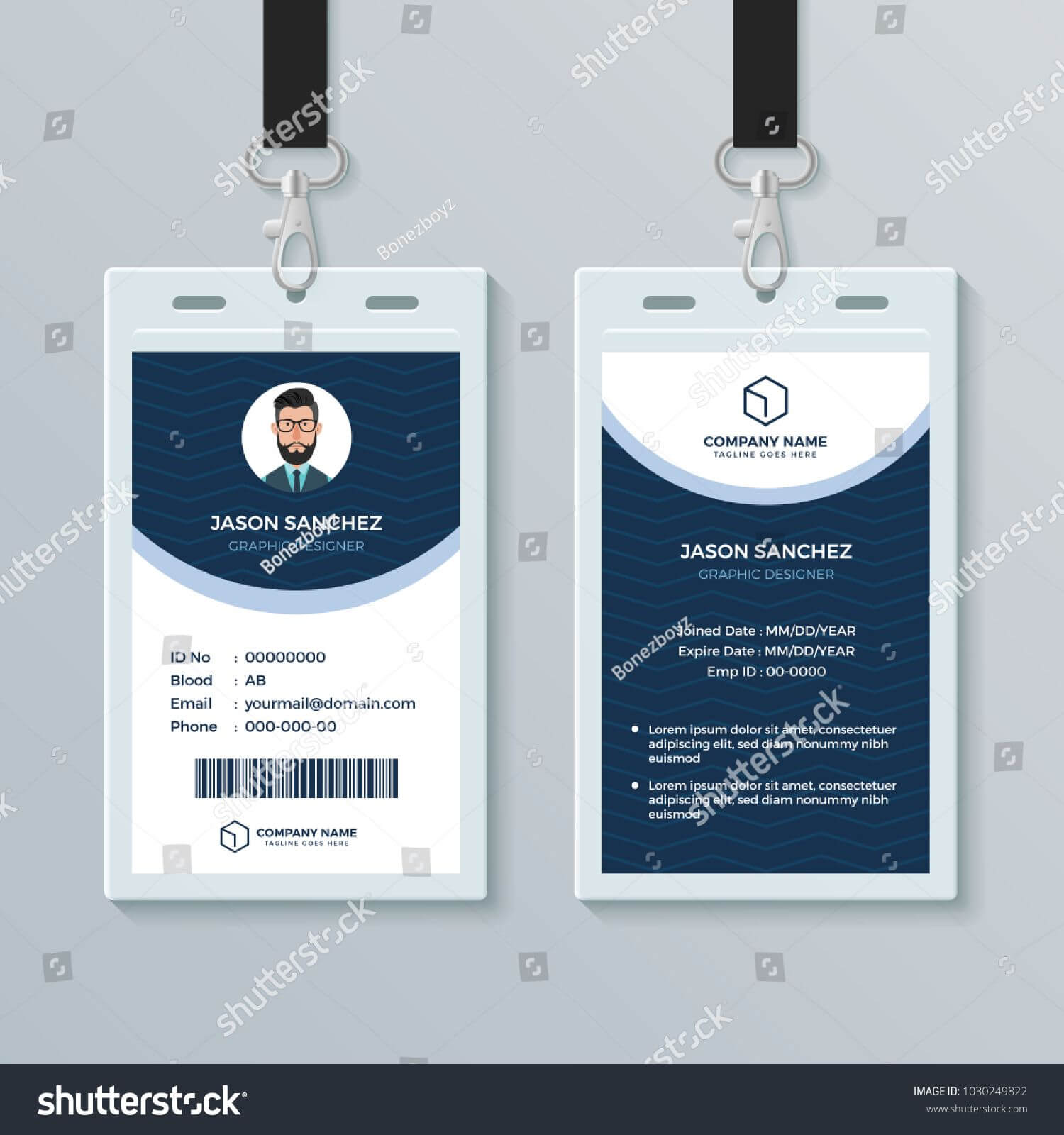 This Id Card Template Perfect For Any Types Of Agency Throughout Free Id Card Template Word