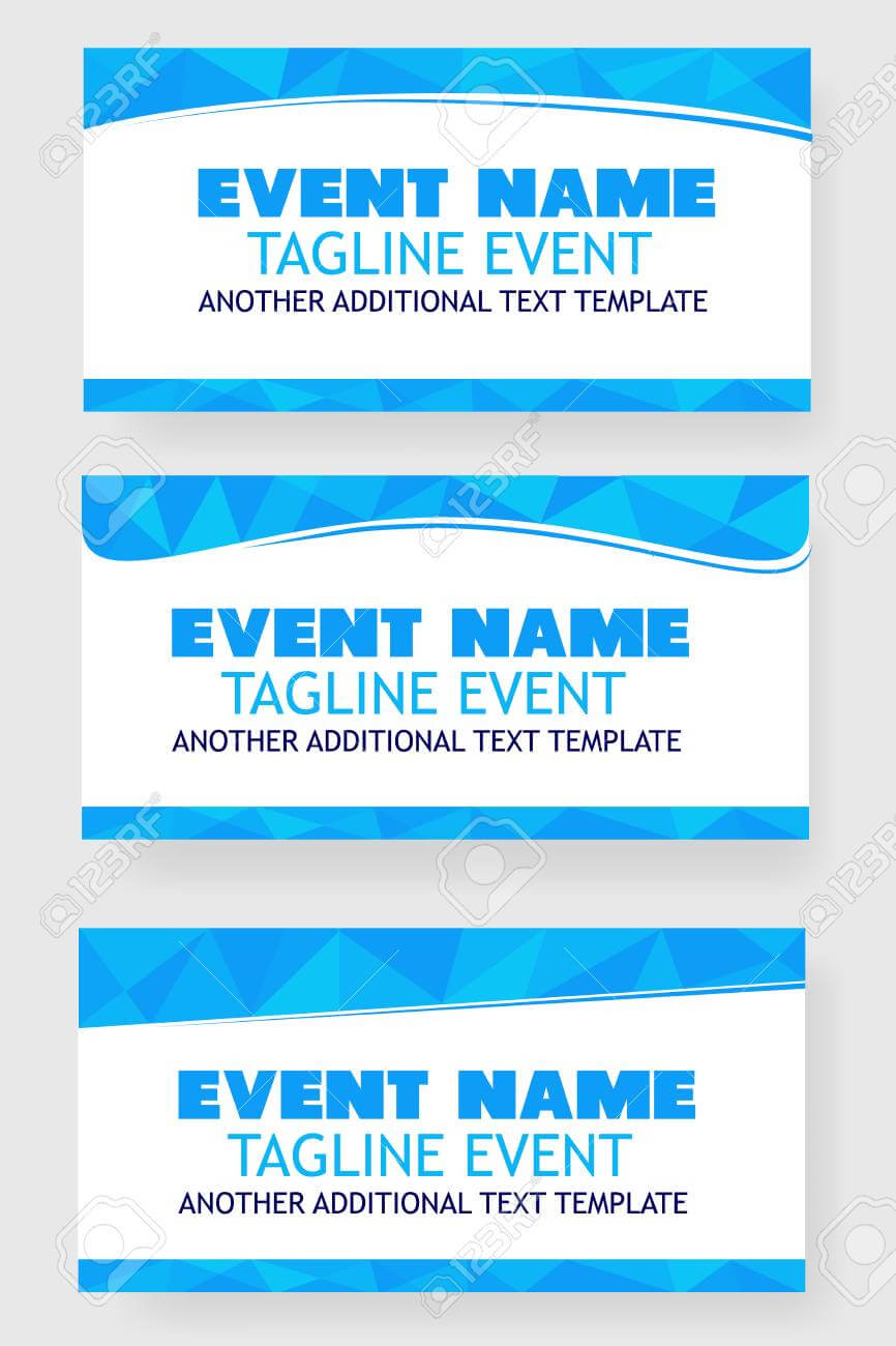 Three Style Light Blue Triangle Blank Template Event Banner Or.. Pertaining To Event Banner Template
