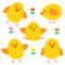Thumbprint Easter Chicks And Flowers – Download Free Vectors Intended For Easter Chick Card Template