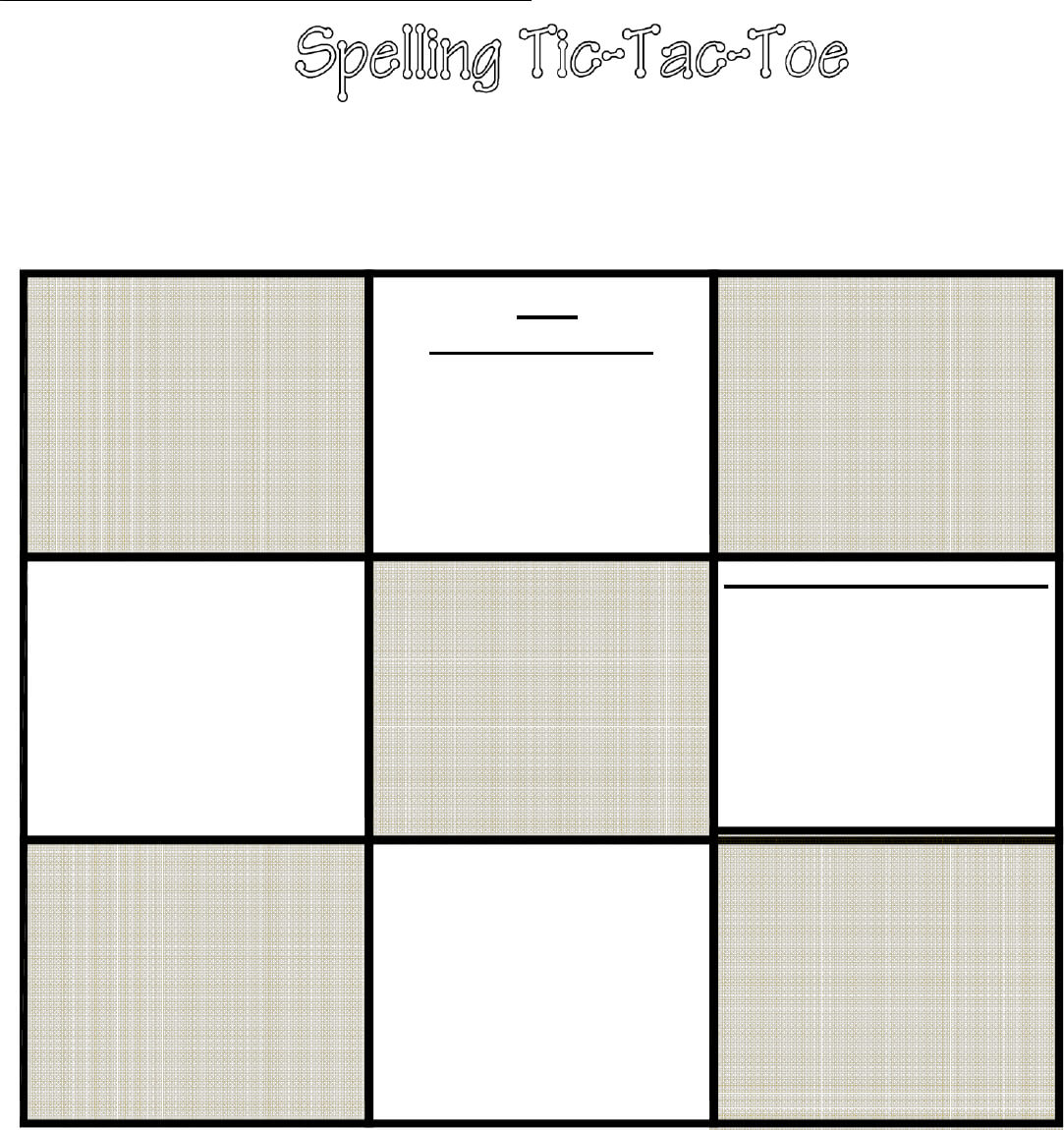 Tic Tac Toe Template In Word And Pdf Formats In Tic Tac Toe Template Word