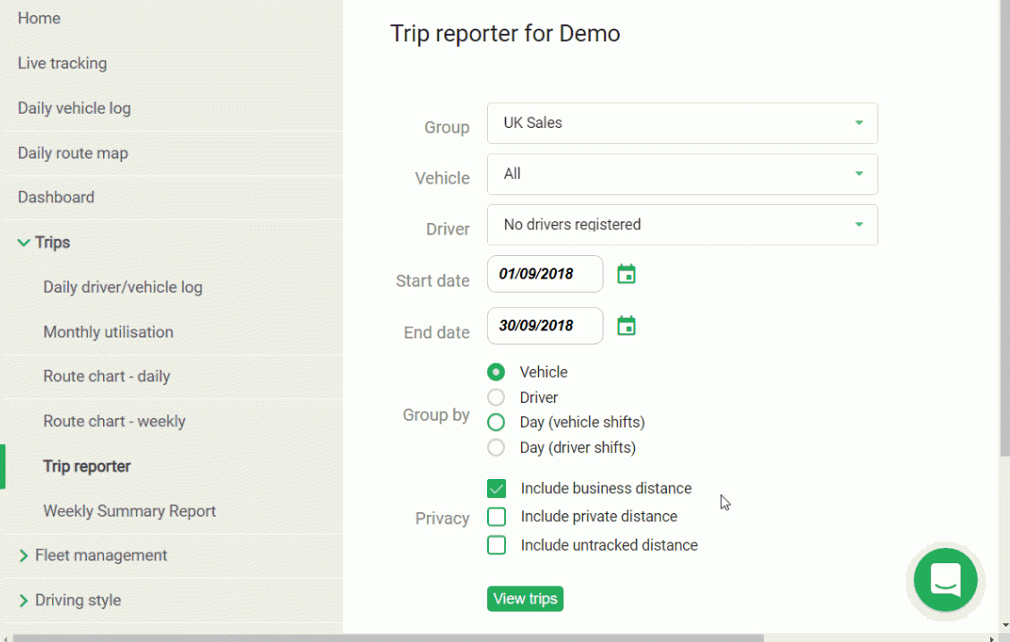Timesheet Reports And Daily Trip Reporting | Quartix (Uk) Pertaining To Fleet Report Template