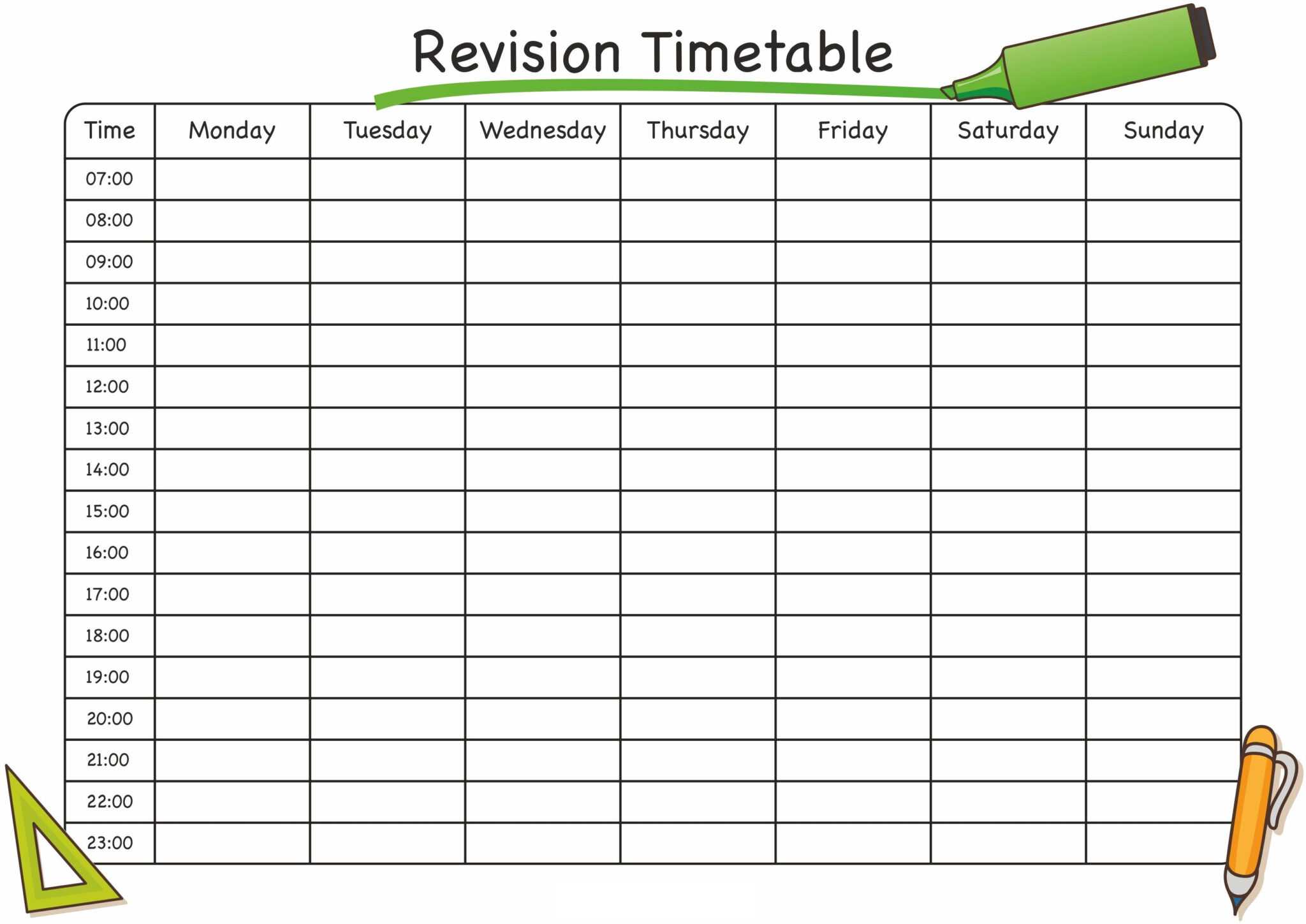 timetables chart