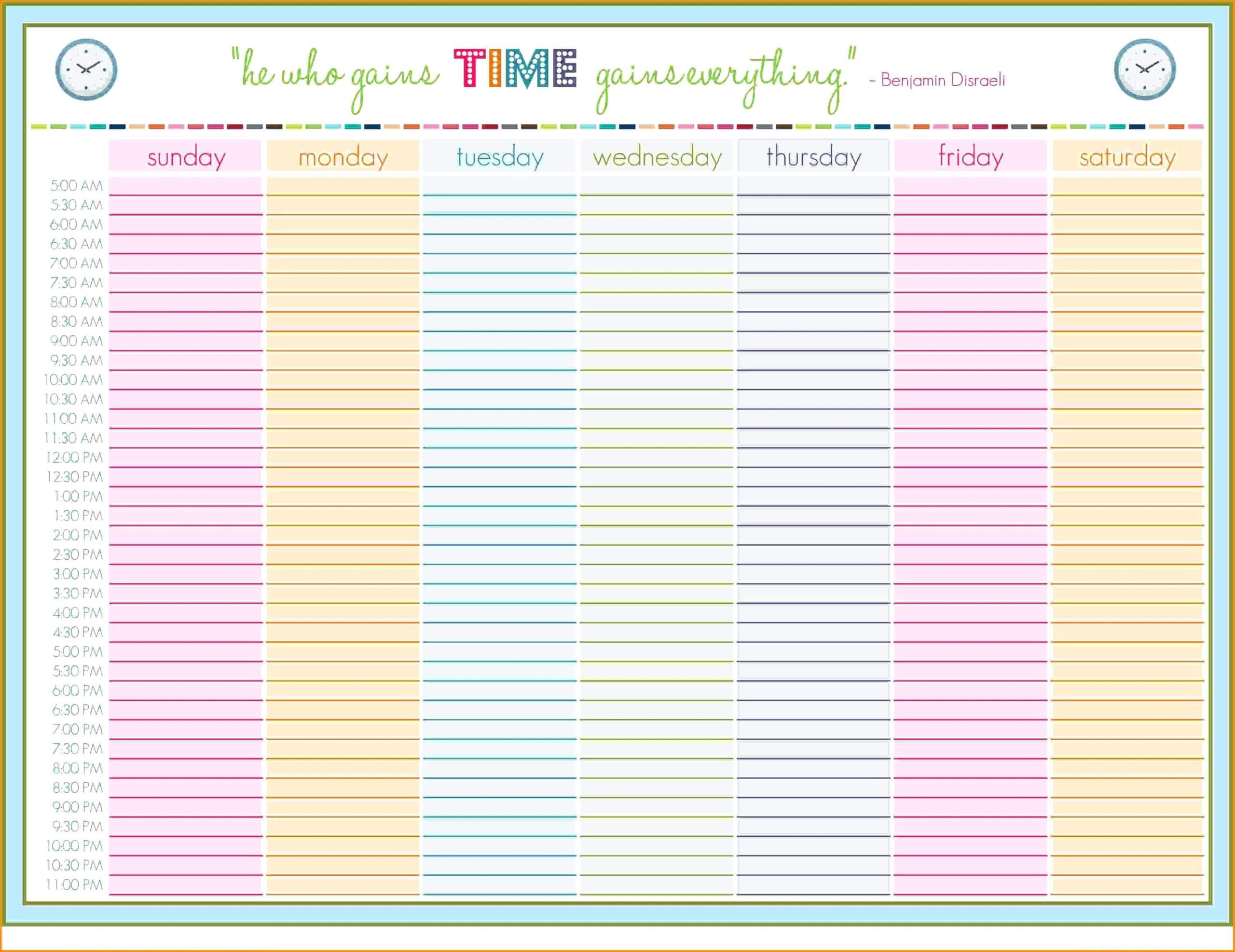 Timetable Template Free #timetabletemplateword | Timetable Inside Blank Revision Timetable Template