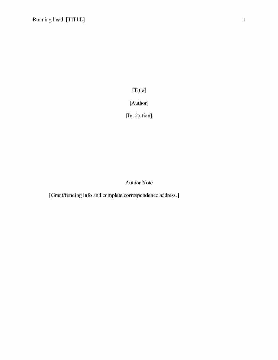 Title Page Apa Format Template – Ironi.celikdemirsan For Apa Word Template 6Th Edition