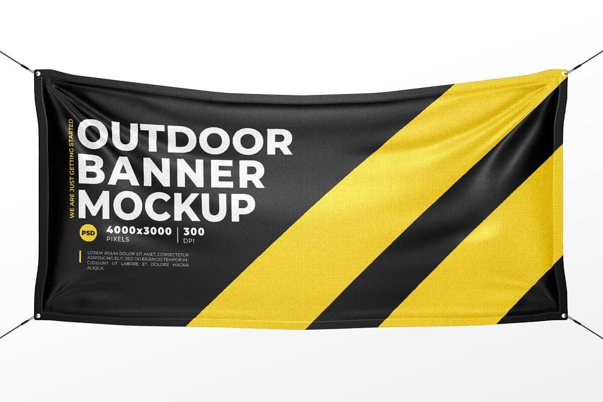 Top 20 Banner Psd Mockups For Fantastic Banner Advertising Throughout Vinyl Banner Design Templates