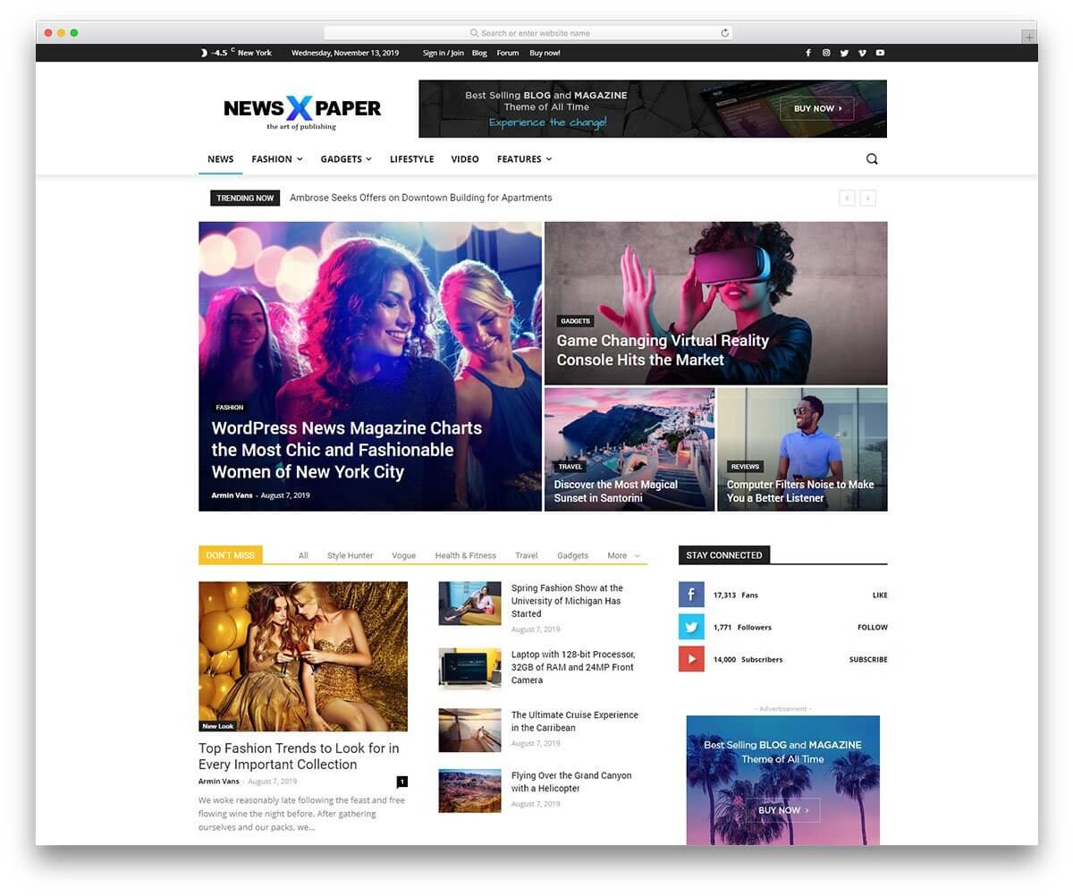 Top 50+ News Magazine WordPress Themes 2019 – Colorlib With Regard To Magazine Ad Template Word
