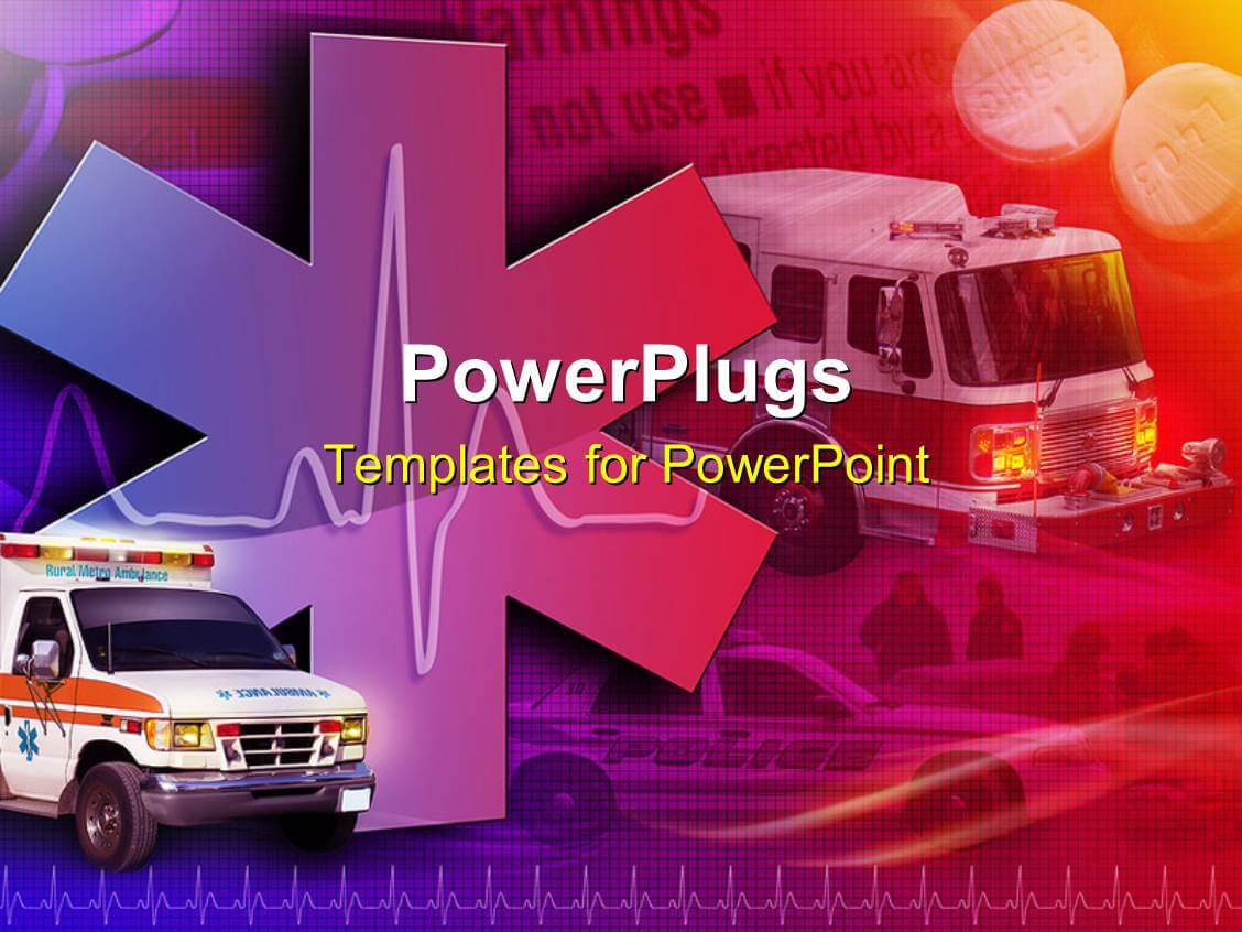 Top Medical Powerpoint Templates, Backgrounds, Slides And In Ambulance Powerpoint Template