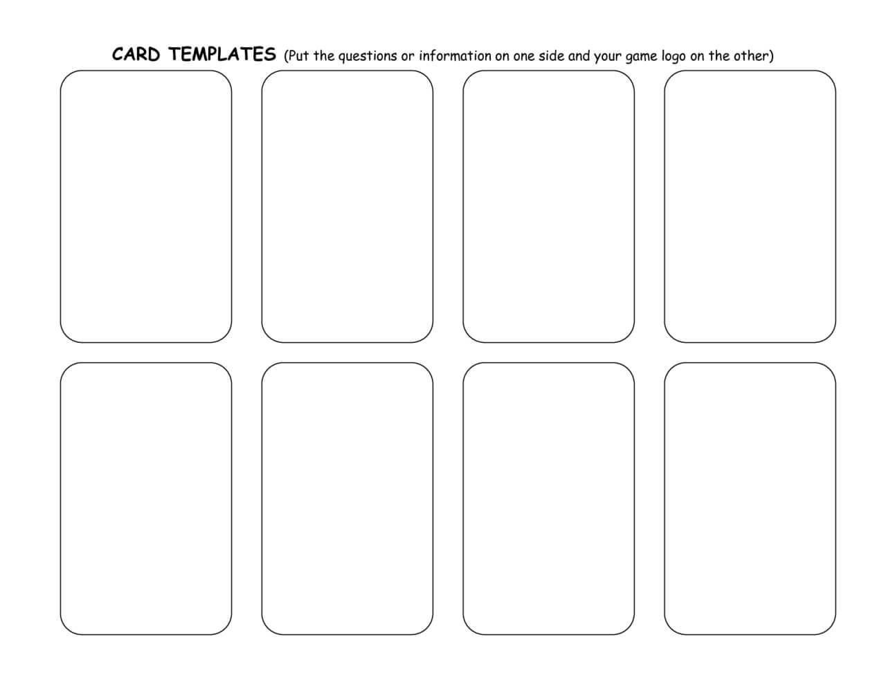 Trading Card Game Template - Free Download In 2019 | Trading Inside Playing Card Template Word