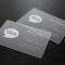 Translucent Business Cards Mockup | Business Card Mock Up With Transparent Business Cards Template