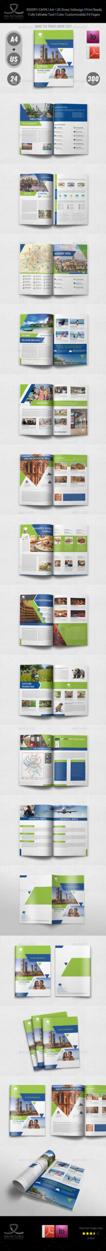 Travel Guide Graphics, Designs & Templates From Graphicriver Throughout Travel Guide Brochure Template