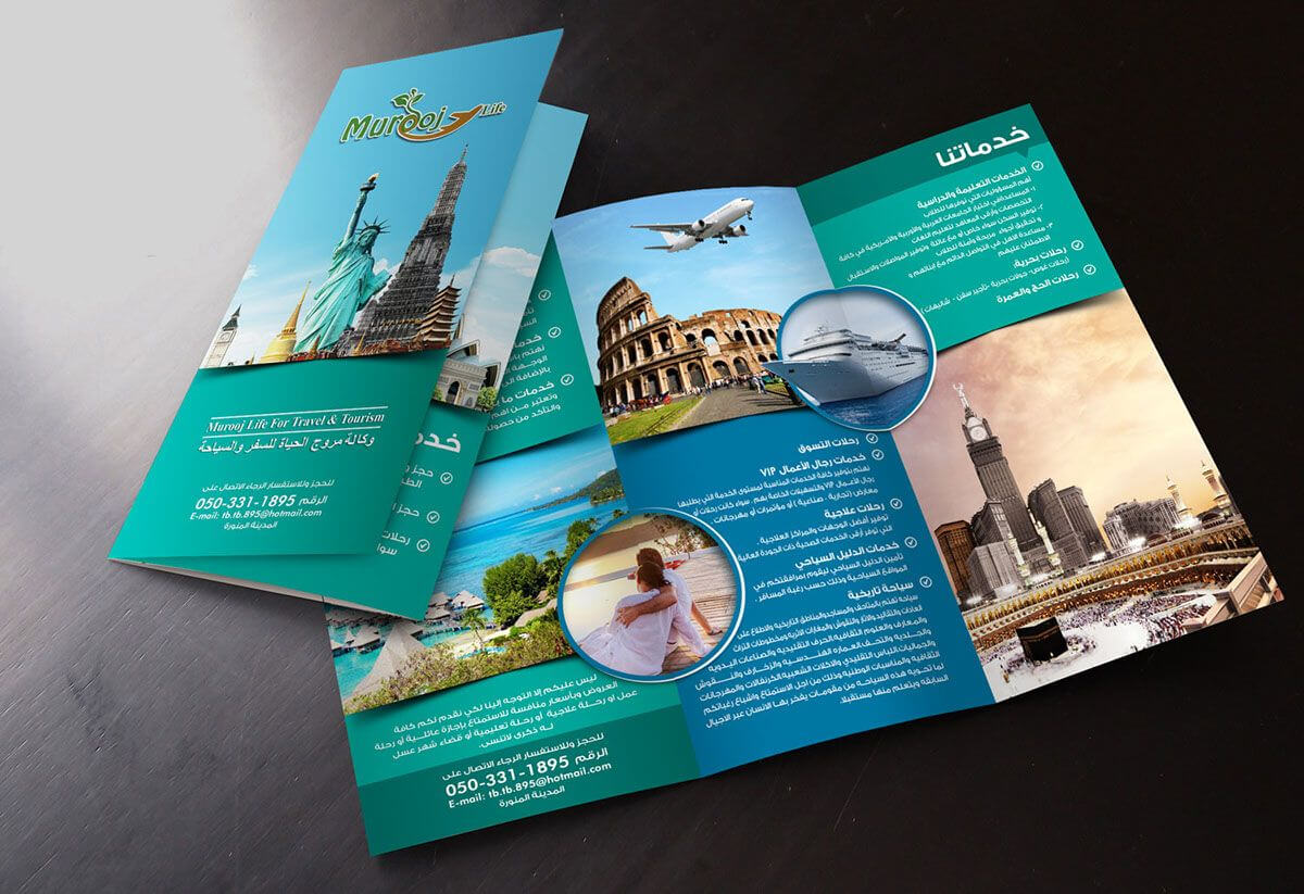 Travel & Tour Trifold Flyers On Behance | Travel Brochure In Travel Guide Brochure Template