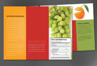 Tri Fold Brochure Template For Health And Nutrition. Order with Nutrition Brochure Template