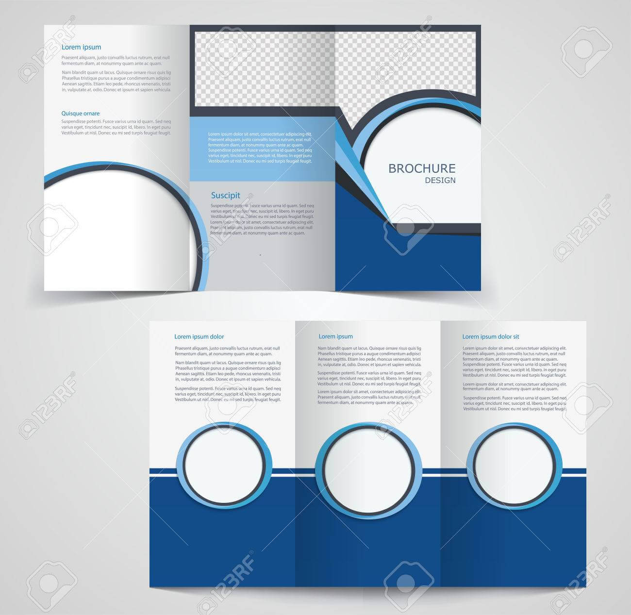 Tri Fold Business Brochure Template, Two Sided Template Design,.. Pertaining To Double Sided Tri Fold Brochure Template