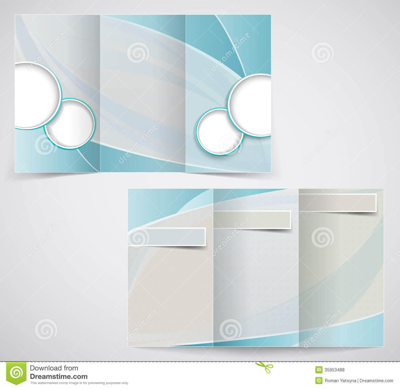 Tri Fold Business Brochure Template, Vector Blue D Stock With 3 Fold Brochure Template Free Download