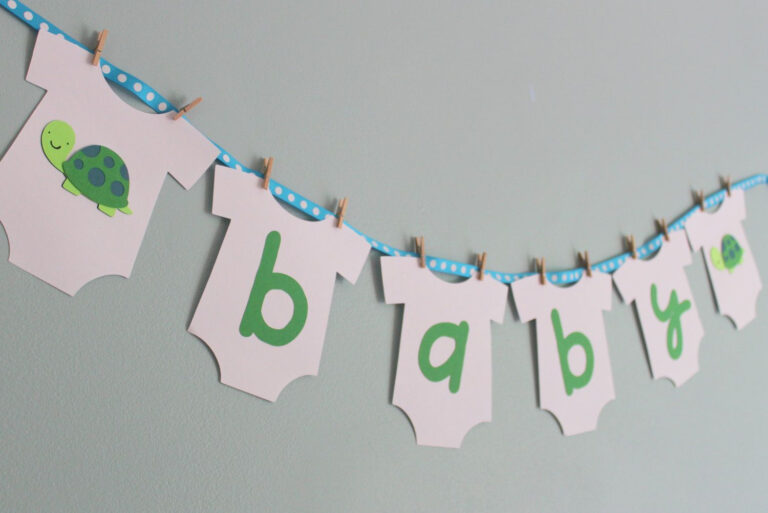 Diy Baby Shower Banner Template