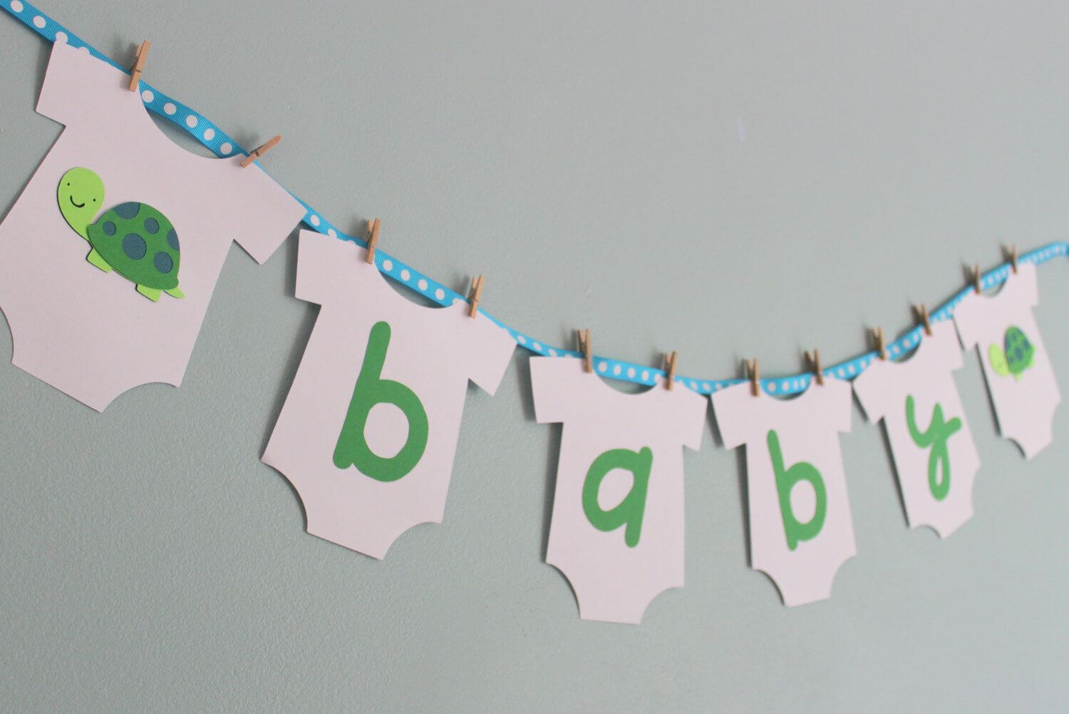 Turtle Baby Shower Banner, Turtle Baby Shower Decorations Intended For Diy Baby Shower Banner Template