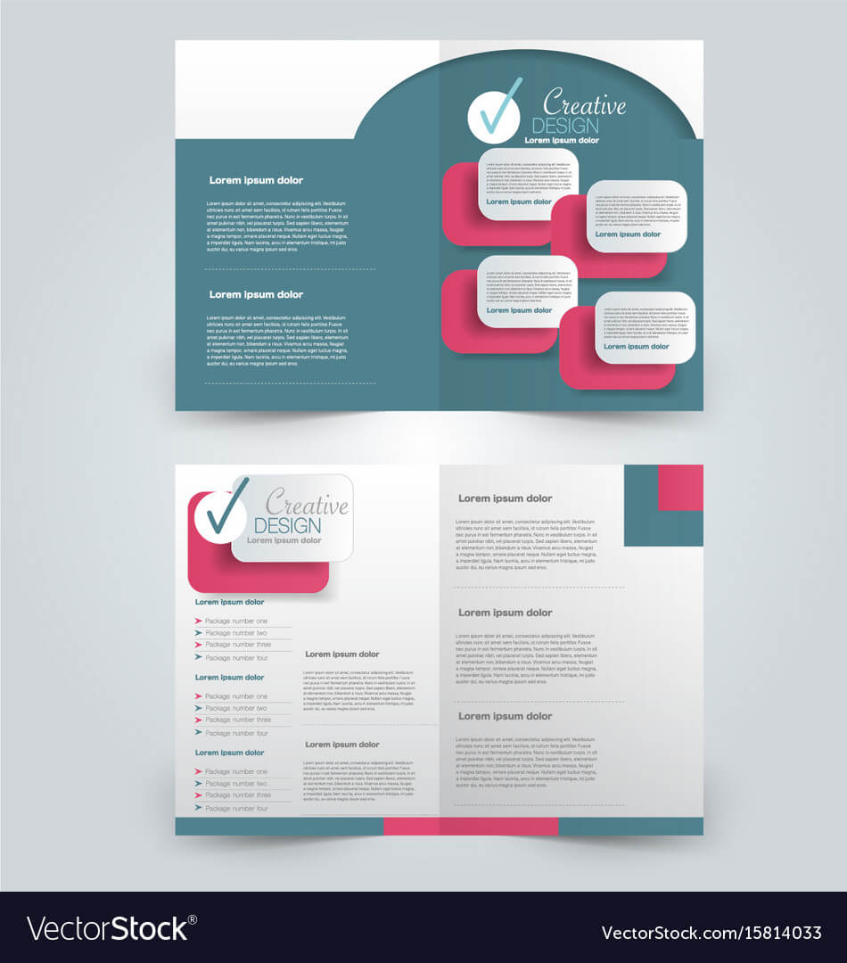 Two Page Fold Brochure Template Design Regarding One Page Brochure Template