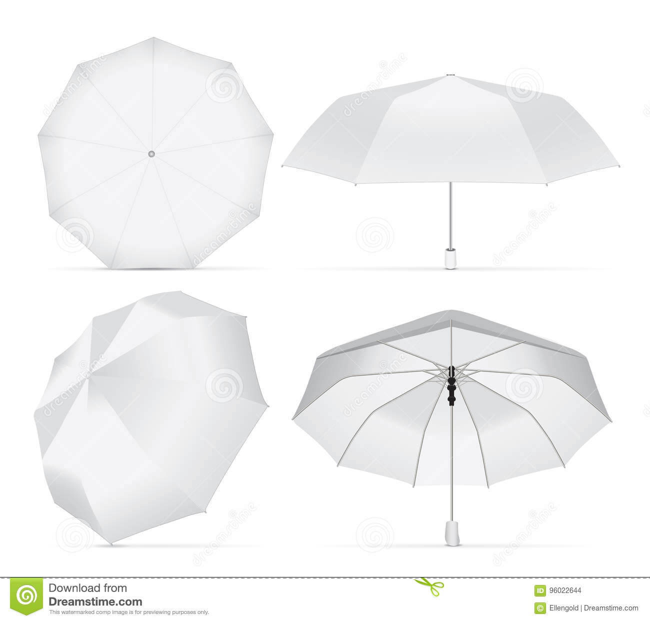 Umbrella For Your Design And Logo. Stock Vector In Blank Umbrella Template