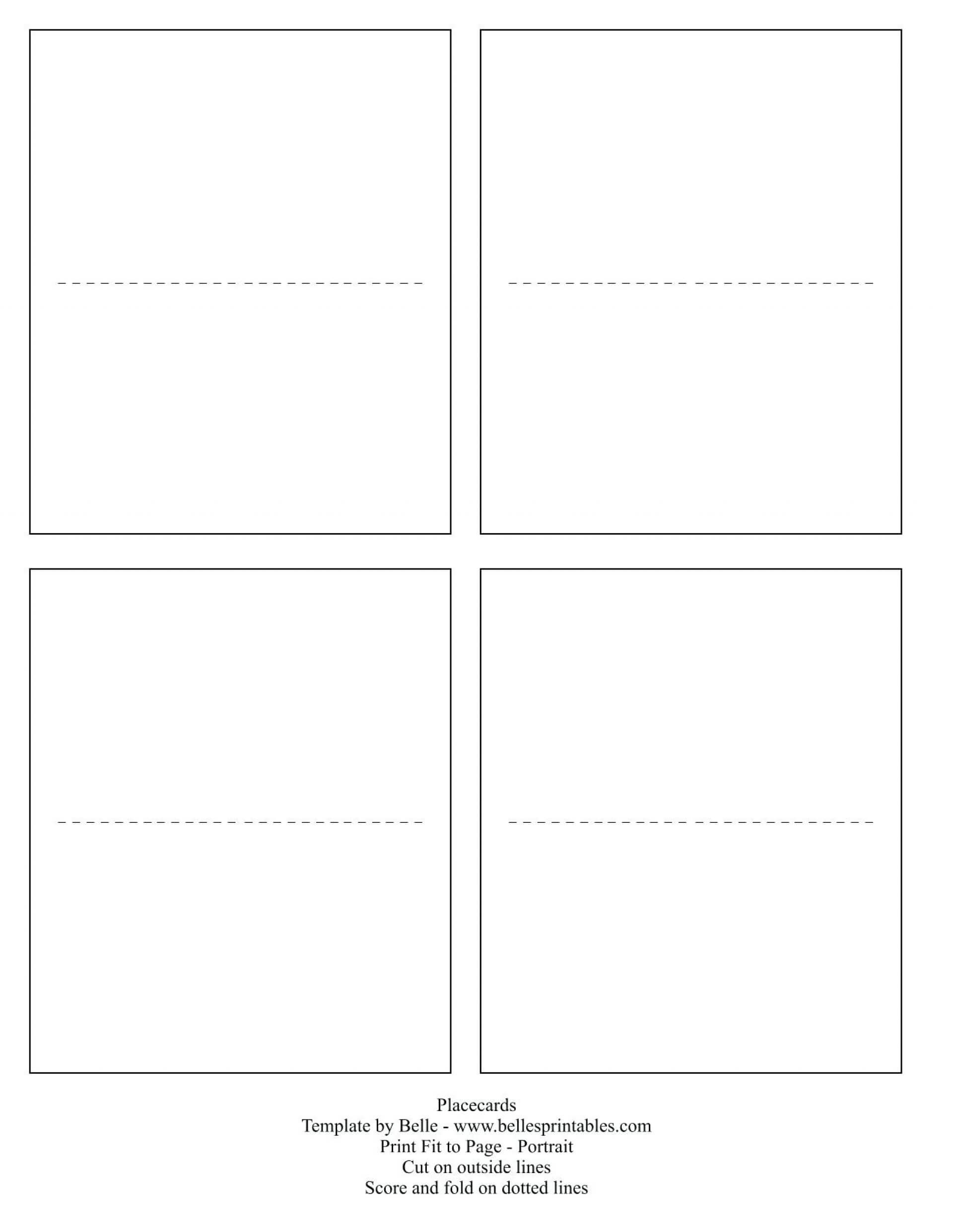 Printable Tent Cards Template Free Printable Templates