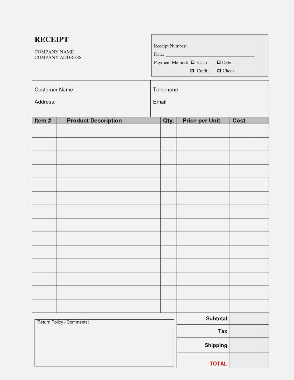 Unique Blank Invoice Word #xls #xlsformat #xlstemplates For Free Printable Invoice Template Microsoft Word