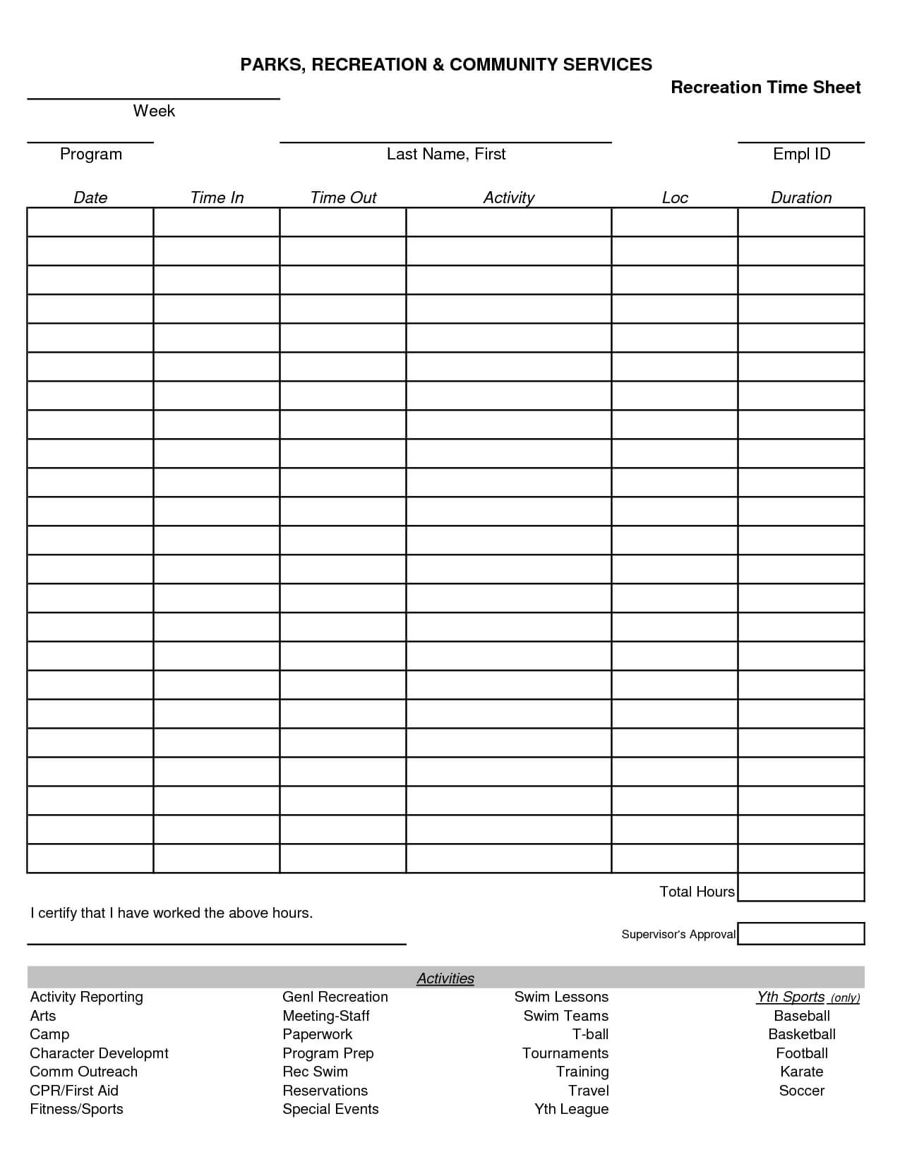 Unique Excel Timecard Templates #exceltemplate #xls Within Character Report Card Template