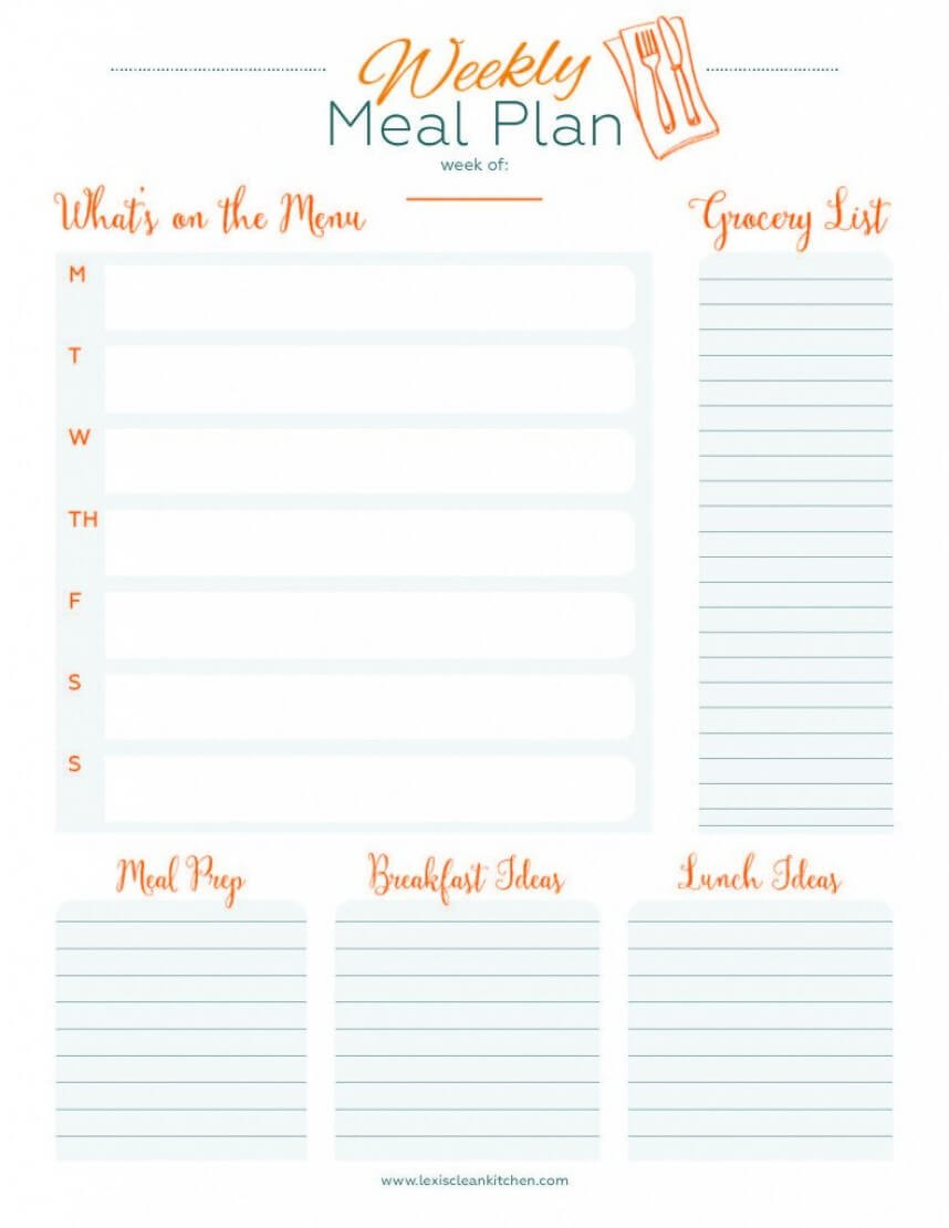 Unique Meal Plan Template Word Ideas Diet Calendar ~ Thealmanac Pertaining To Meal Plan Template Word