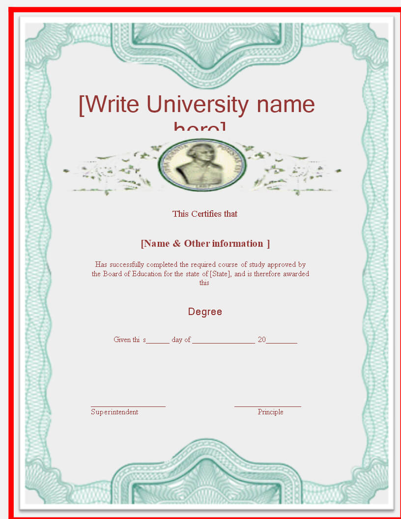 University Degree Certificate Template – Looking For A For University Graduation Certificate Template