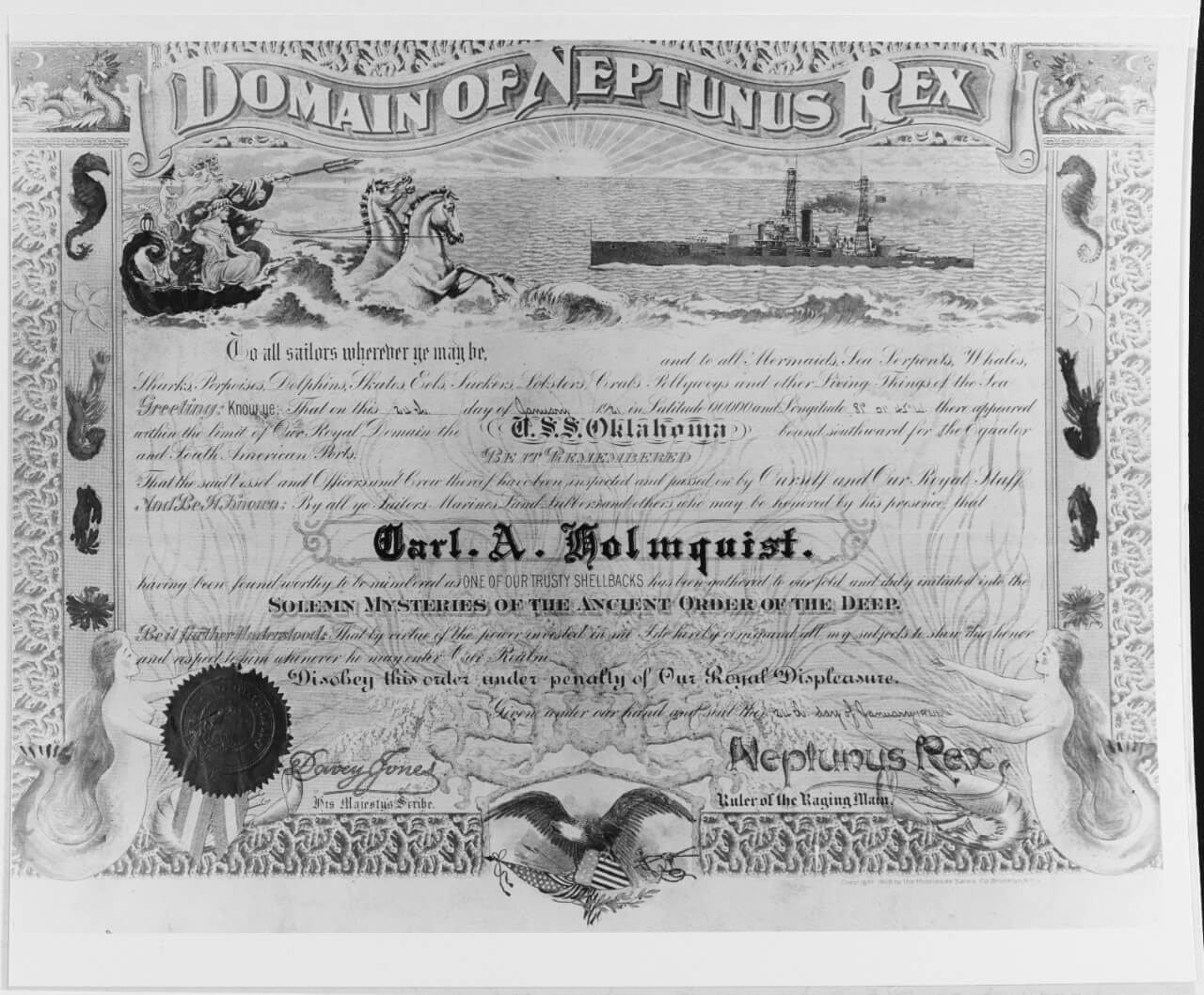 Unofficial Navy Certificates Intended For Crossing The Line Certificate Template