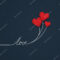 Valentine Card Template With Handwritten Word Love And Red With Valentine Card Template Word
