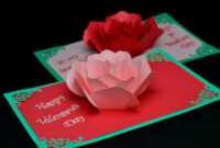 Valentine's Day Card: Rose Pop-Up Card Revisited | Pop Up regarding Diy Pop Up Cards Templates