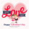 Valentine's Day Card Template With Love Word Pertaining To Valentine Card Template Word