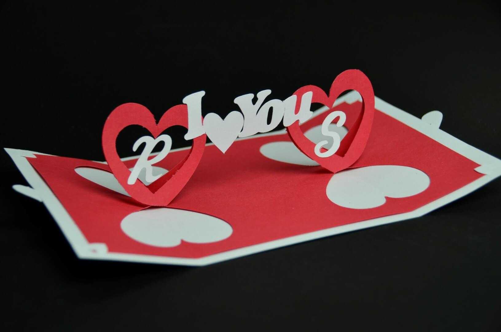 Valentine s Day Pop Up Card Twisting Heart Creative Pop For I Love