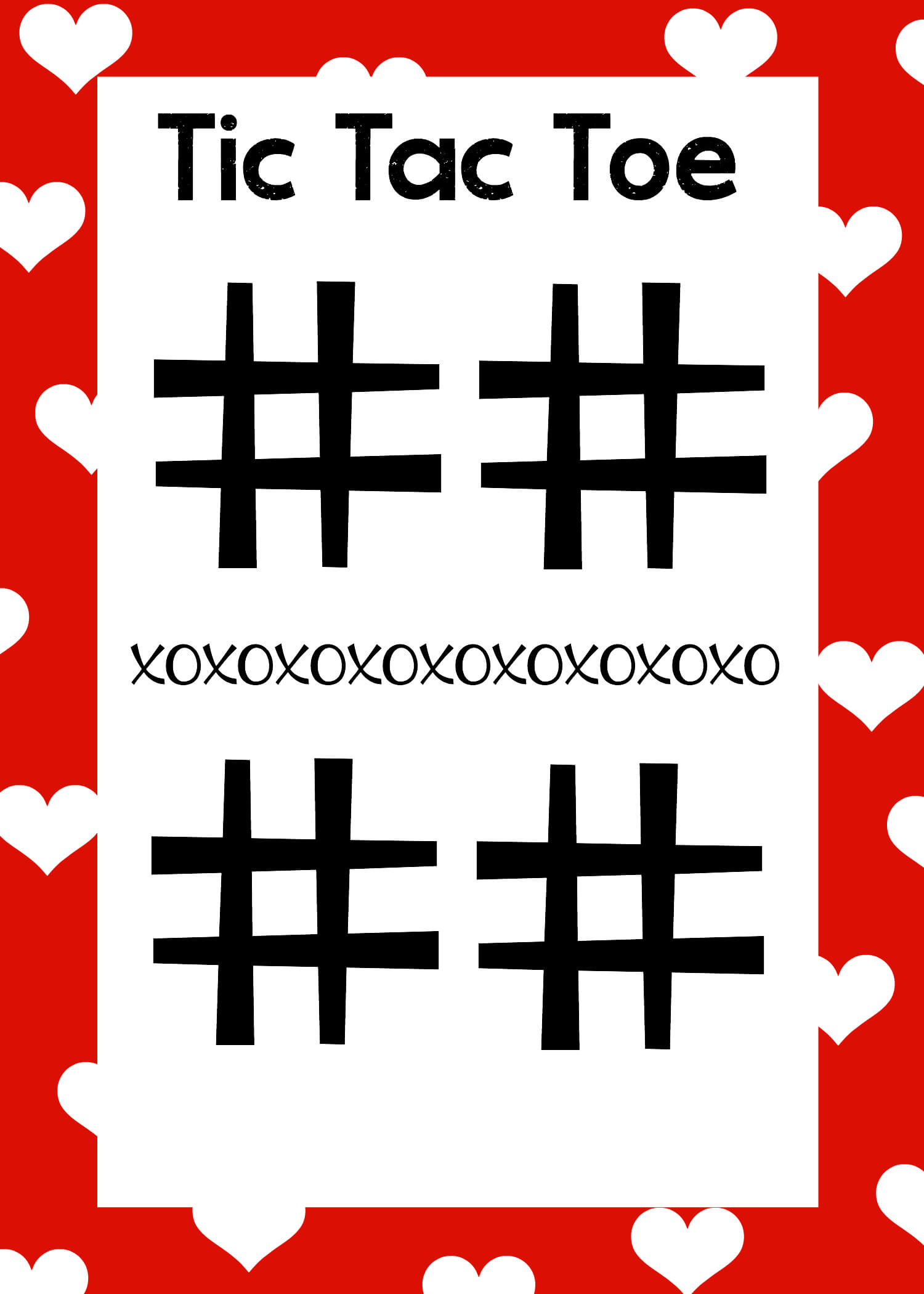 Valentines Tic Tac Toe – Crazy Little Projects Intended For Tic Tac Toe Template Word