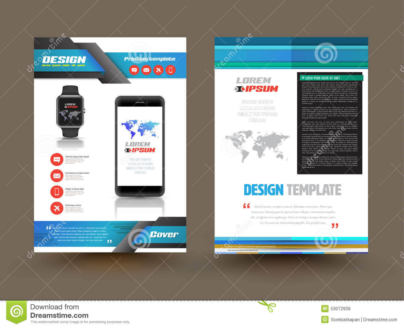 Vector Brochure Template Design For Technology Product Inside Product Brochure Template Free