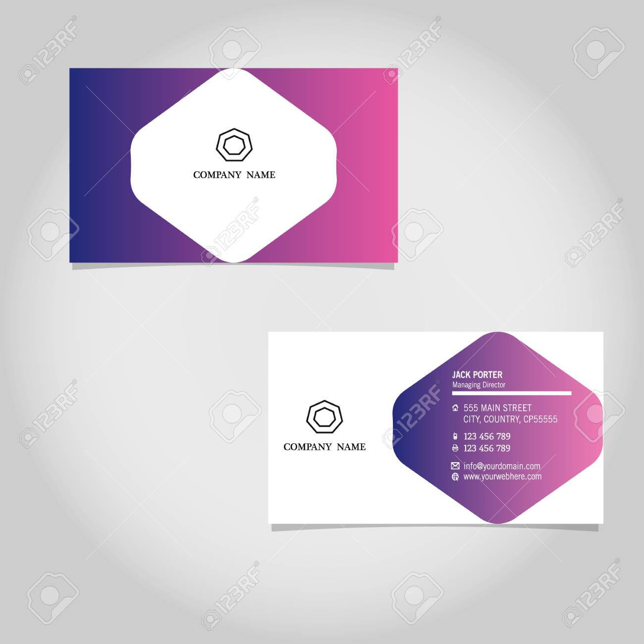 Vector Business Card Template Design Adobe Illustrator With Adobe Illustrator Card Template