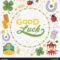 Vector Decorating Vector & Photo (Free Trial) | Bigstock Intended For Good Luck Card Template