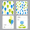 Vector Set Of Small Card Templates With Place For Text. For Greeting.. With Small Greeting Card Template