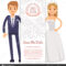 Vector Wedding Banner Template. Decorative Flyer With Bride For Bride To Be Banner Template